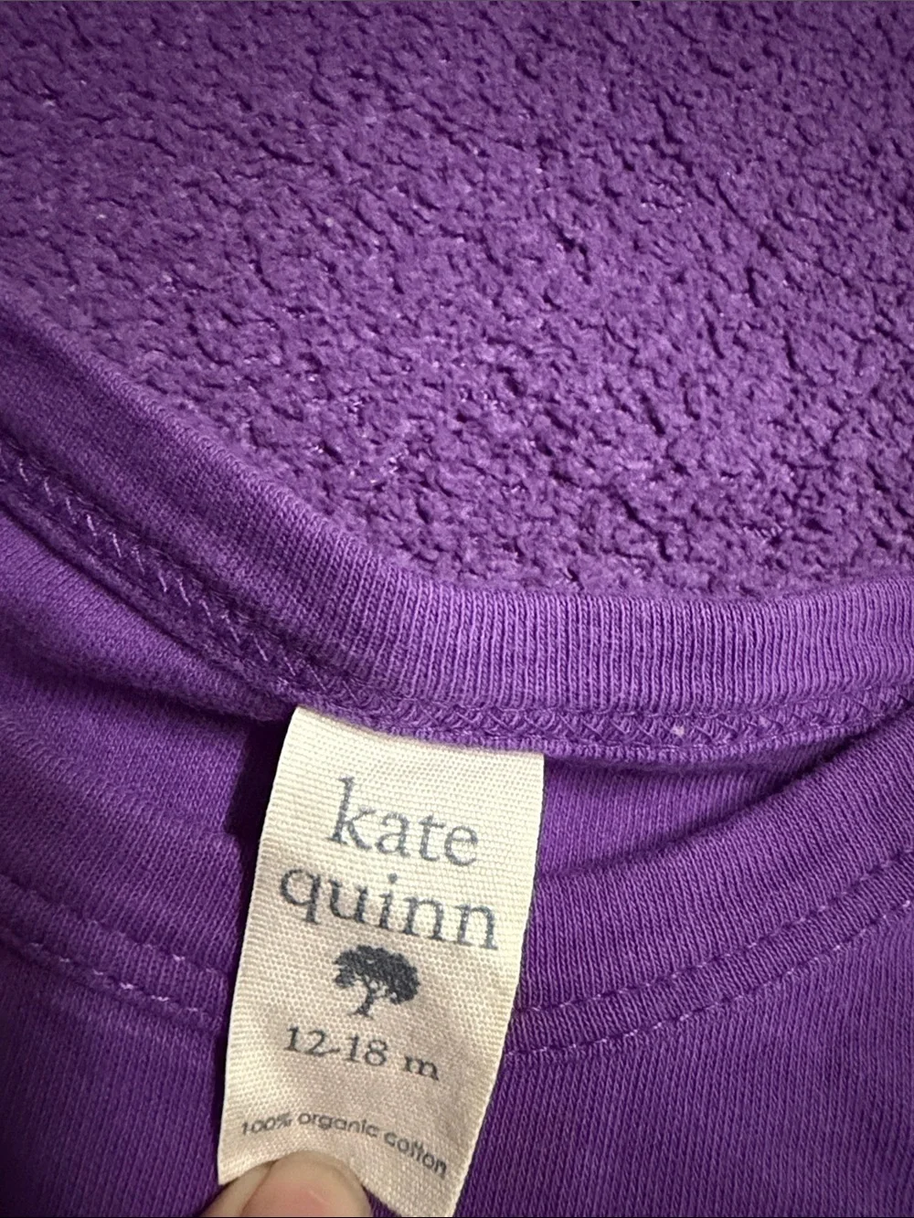 kate quinn Purple Long-Sleeve Cotton Baby Bodysuit
